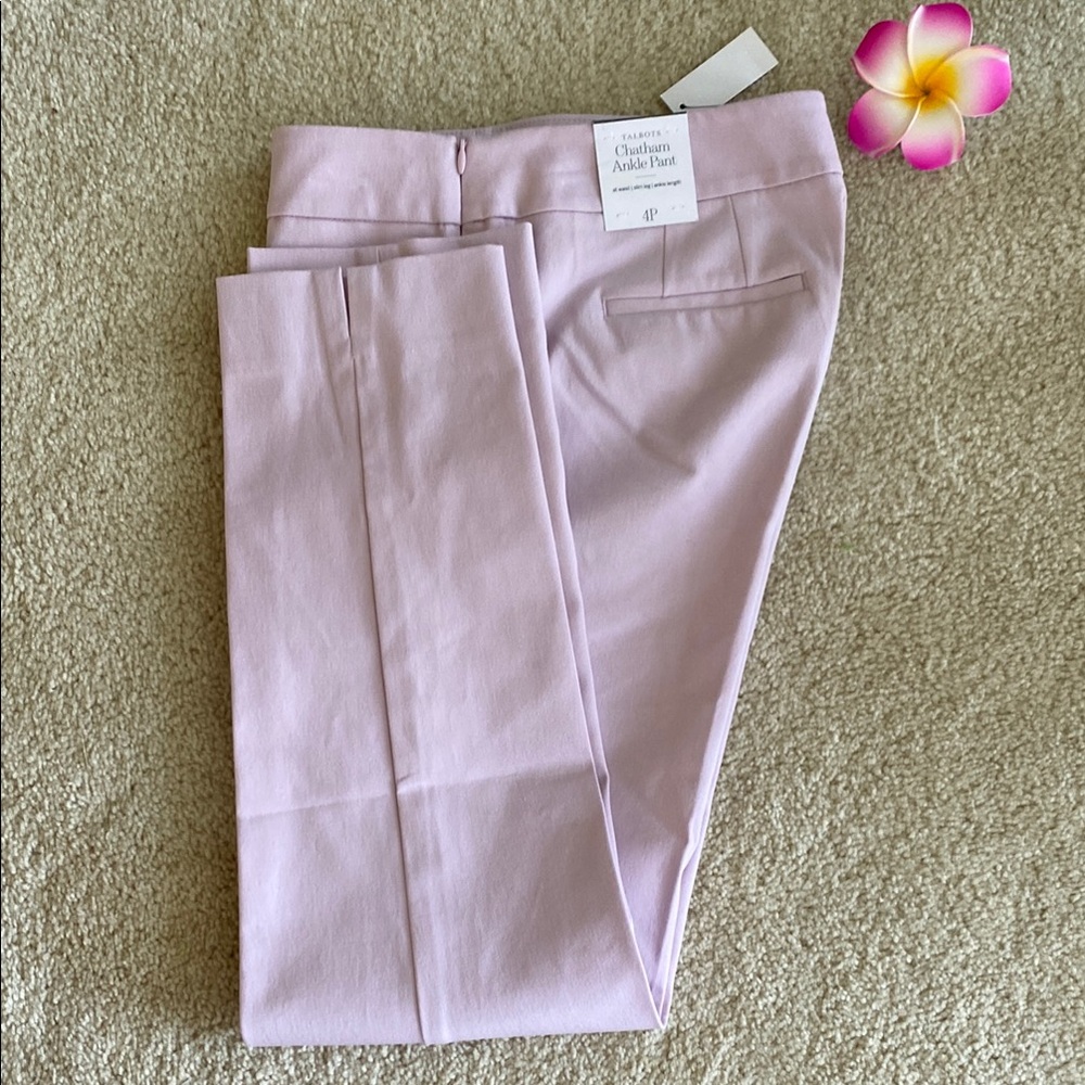 Talbots Lilac Chatham Ankle Pants, 4P, NWT